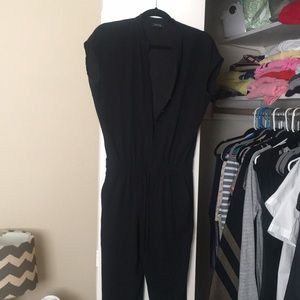 Black jumpsuit. Skinny ankle